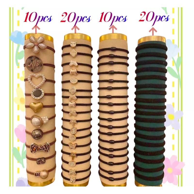 Dolores 60pcs Elastic Mujer Cabello Ligas Arco Scrunchies Diademas