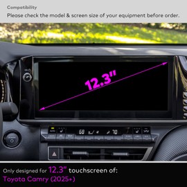 INNOSURE Premium Tempered Glass Screen Protector for Toyota Camry 2025 XLE/XSE 12.3 Inch Touchscreen Anti Glare (Matte)