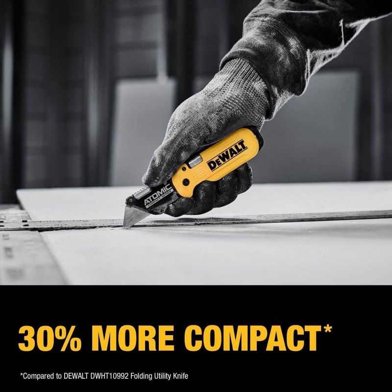 Dewalt Atomic Compact Series Push And Flip Folding Utility Knife