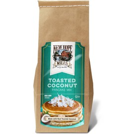 Toasted Coconut Pancake Mix By New Hope Mills, 17oz, Made with Real Toasted Coconut, NON-GMO, Vegan, Kosher
