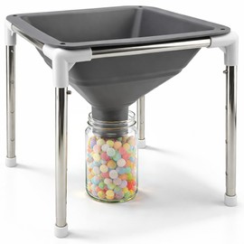 Extra Large Silicone Funnel Compatible with Harvest Right Freeze Dryer, 4-Level Height Adjustable & Collapsible, Wide Mouth Design Fits All Dryer Tray Sizes, Convenient for Mason Jars and Mylar Bags
