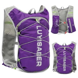 flintronic Running Vest for Women Men, Lightweight Running Backpacks, Hydration Vest Backpack with Reflective Design, Adjustable Hydration Backpack for Outdoor Climbing Hiking Cycling Biking Trail