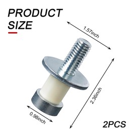 Eratus Pack-2 Car Door Lock Firing Pin, 0.98" x 2.36" Metal + Rubber Anti-Rust Door Lock Striker Replacement Parts, Door Front Bolt Latch Accessories, Universal for Cars Repair Accessories (Silver)