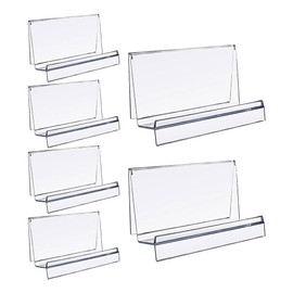 Dedjgoo 6 Pack Purse Display Stand Acrylic Clear Acrylic Wallet Display Stand for Jewelry CD Organizer A
