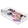 iDesign Clarity Plastic Divided Drawer Organizer, Storage Container for Vanity,