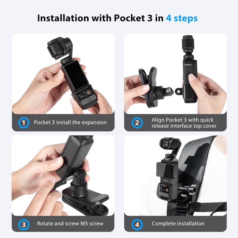 STARTRC PHOTO 360° Adjustable Backpack Clip Mount for DJI Osmo