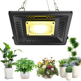 Profey Plant Lamp LED Full Spectrum Grow Lamp P200, Plant Light LED IP67 Waterproof, 270° Exposure Grow Light with 4 Chains for Hanging, Adjustable Height and Angle, Ultra Thin
