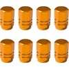 Aluminium Tyre Valve Stem Caps, Hexagonal Design, 8-Pack, Gold