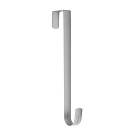 Sattiyrch 12" Wreath Hanger for Front Door,Steel Over The Door Hanger Hook,Wreath Door Hanger (Silver,1)