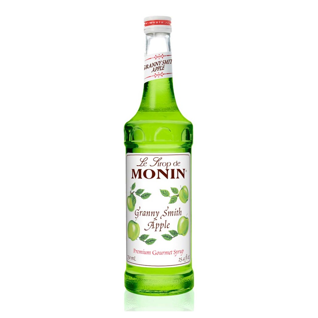 Monin - Granny Smith Apple Syrup, Tart and Sweet, Great for Cocktails and Lemonades, Gluten-Free, Vegan, Non-GMO (750 Milliliters)
