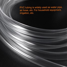 sourcing map PVC Transparent Hose Vinyl Hose 3 mm ID 5 mm OD 6 m Flexible Lightweight for Water Hose Air Pipe