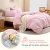 TOCOMOA Pink Gingham Duvet Cover Bedding Set 100% Washed Cotton