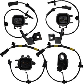 4 pcs ABS Wheel Speed Sensors DG9C2C204AD,DG9C2C205AD&DG9Z2C190B Compatible with multiple Ford Fusion models(Front and Rear axles)