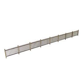 War World Scenics OO Gauge 1mm MDF Iron Fence x 8 (Approx. 2.1m Long) for Railway Scale Railroad Diorama