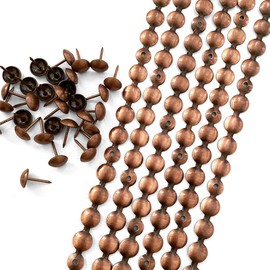 Let's Decorate 5 Meters Upholstery Nail Strips Copper Decorative Nail Strips Sofa Trim Tapes Indoor Garden Chair Push Pins Matching Push Pins (11mm Copper)