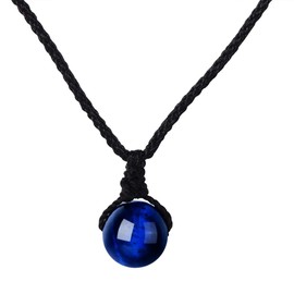 Yumilok Women Ladies Girls Necklace Black Cotton Cord Collar with Crystal Pendant Gift for Mother Girlfriend, Crystal Fabric Crystal, Crystal