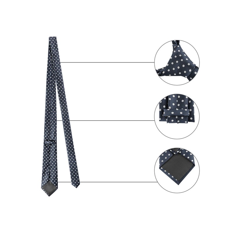 Allegra K Polka Dot Necktie, Legaler Tie, 3.1 inches (8
