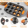 Yuanan 2Pack Mini Cheesecake Pans Removable Bottom Mini Cupcake Pans,