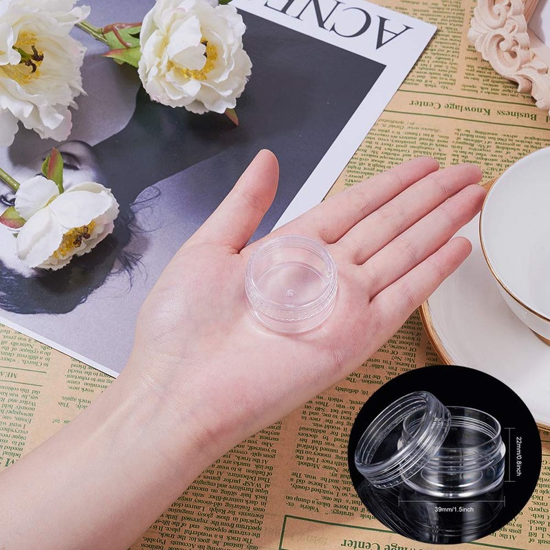 BENECREAT 30 Pcs 15ml Transparent Storage Box Cosmetic Divider Accessory
