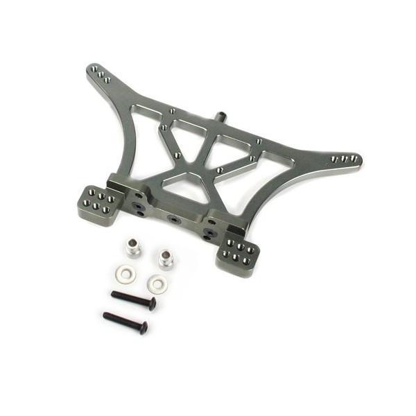 Atomik RC Alloy Rear Shock Tower, Grey fits the Traxxas 1/10 Slash and Other Traxxas Models - Replaces Traxxas Part 3638