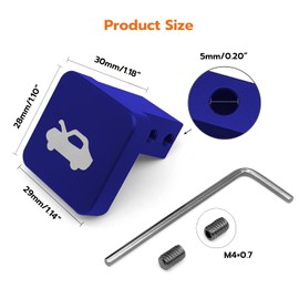 Heavy Duty Billet Aluminum Hood Latch Release Cable Repair Kit, Replacement for Civic CR-V 1997 to 2006 Element 2003 to 2011 Ridgeline 2006 to 2014 (Blue)