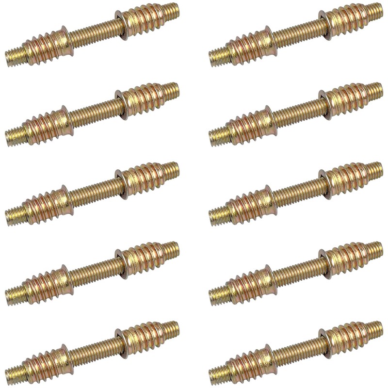10 PCS M8 x 80mm Fully Threaded Screw Rods with