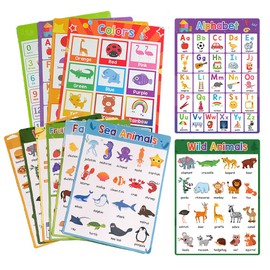 Lachilly Pre-Primer Fun Learning Poster Flash Cards - Perfect for Toddler Education, Pre-K and Kindergarten Learning Activities, Suitable for Autistic Children and Primary School Kids, 10 Sheets