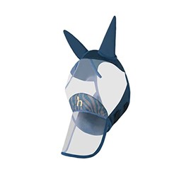 HORZE Kenya Long Nose Fly Mask - Legion Blue - Horse