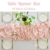 12PCS Cheesecloth Table Runner 10FT Gauze Boho Rustic Table Runner