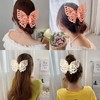 2 Pcs Large Butterfly Hair Clips, Pink and White Hollow