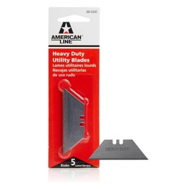 American Line Heavy Duty 2-Notch Utility Blades - 5-Pack - 0.25 " High Carbon Steel Blades for Optimized Sharpness and Durability - 66-0341