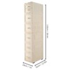 ILWorkTLs 6 Tier Bathroom Floor Cabinet, Vertical Storage with Wheel,