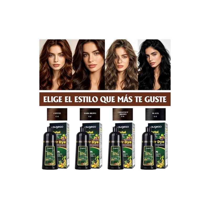 Champú de Tinte Castaño Oscuro 3 en 1 Dark Brown