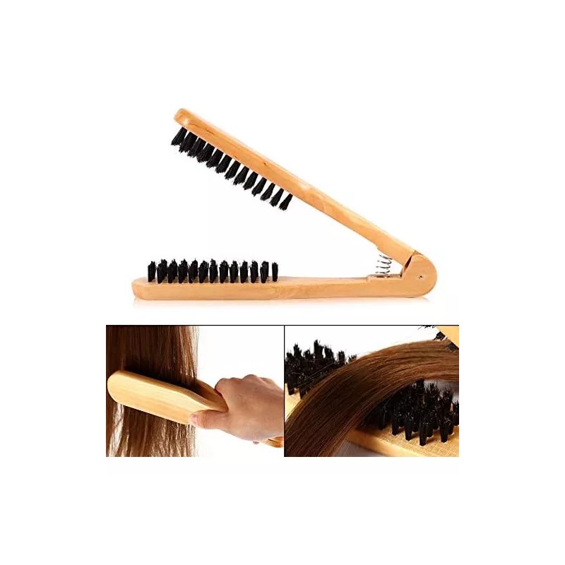 Pocreation Cepillo De Abrazadera Para El Cabello, Peine De Doble