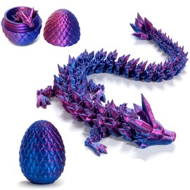 Varuotu 3D Printed Dragon Egg,Mystery Crystal Dragon Fidget Toys,Articulated Dragon,Home Desk Decor Easter Surprise Dinosaur Eggs,Adults Fidget Toys for Autism/ADHD