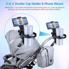 WixGear Stroller Cup Holder with Phone Stand Holder, 2-in-1 Universal