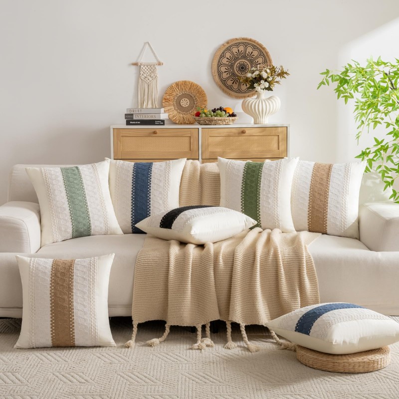 DakTou Boho Cushion Cover 45 x 45 cm Cotton Brown