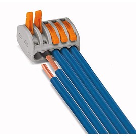 WAGO 222-415 Lever-Nuts - 5-Conductor Compact Splicing Connectors (Blister Pack of 5)