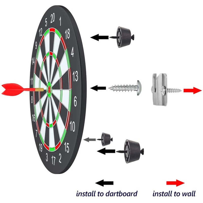 Lohill 2 Sets Dartboard Holder Wall Hanging Bracket Set Screws