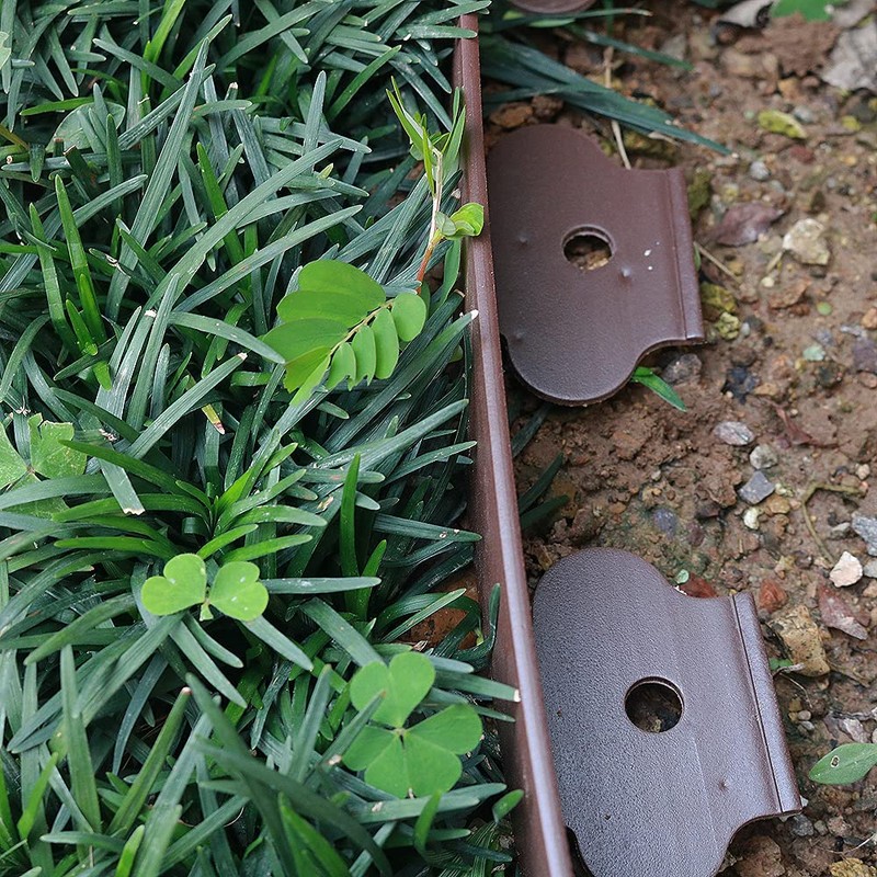40 Ft Landscape Edging Kit, Brown Garden Edging Border with