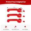 JOSHELA for Jeep JK Door Handle Cover Trim Red for