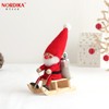 Nordika Nisse norudyika nisse Christmas Wooden Doll (Santa on Sled/Red/nrd120072)
