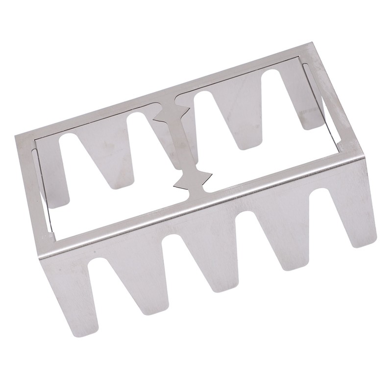 BBQ Skewer Rack Lightweight Portable Sturdy Structure Stainless Steel Wear