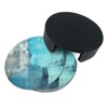 Vibiliyou Set of 6 Round Leather Coasters for Drinks,Featuring a