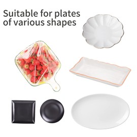 Pack of 200 Food Storage Bags, Sealing Bags, Food Cover, Reusable Elastic Covers, Elastic Food Storage Bags, for Food Storage, Fruit Preservation, Shower Caps