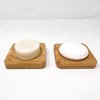 Kandid Square Bamboo Soap Dish - Draining Soap Dish For