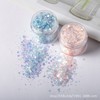 Sparkling Laser Glitter Powder for DIY Jewelry, Sequins, and Nail Art In Bottle/Ice Clear Orange 10ea