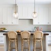 FEAZAC Glass Globe Pendant Light Fixtures, Mid Century Modern Ceiling