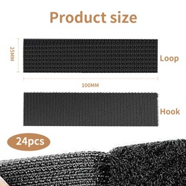 24pcs Rug Gripper For Carpeted Floor, Anti Slip Mat on Carpet Stop Sticky Corner Flat, Rug Tape Pad Grippers for Hardwood Laminate Floors Stair Sofa Furniture Cushion Car Boot Liners, 25mm x 100mm