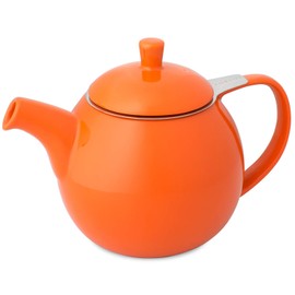FORLIFE Curve Teapot with Infuser, 24-Ounce, Carrot